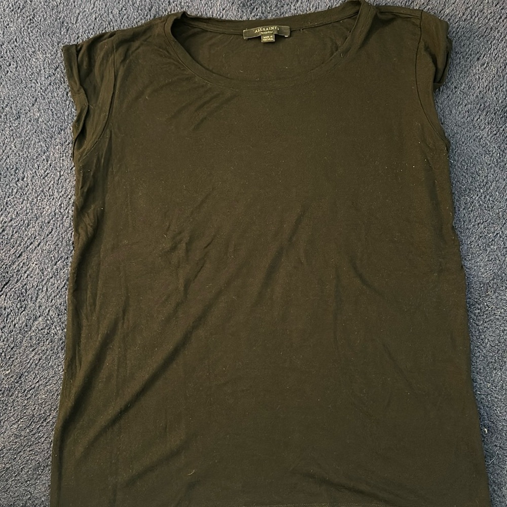 All Saints scoop neck muscle tee